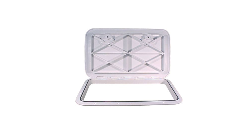 Beckson Marine 14x24&quot; Flush Hatch Vertical or Horizontal - White 46415