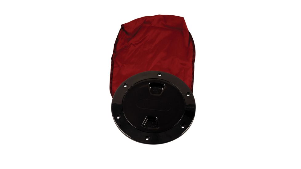 Beckson Marine 4" Stow-Away Deck Plate - Black w/12" Bag 46441