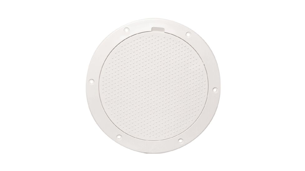 Beckson Marine 6&quot; Non-Skid Pry-Out Deck Plate - White 46452