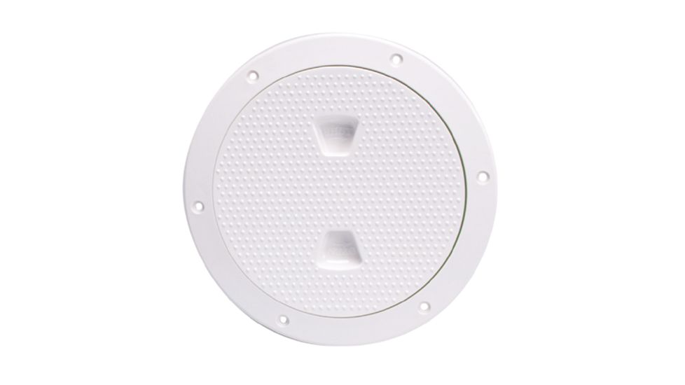 Beckson Marine 6" Non-Skid Screw-Out Deck Plate - White 46431