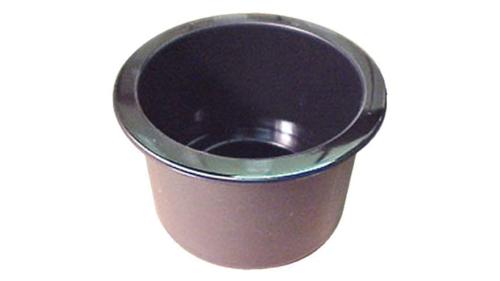 Beckson Super Size Series Recessed Drink Holder - 3-7/8 Hole Cut x 3-1/4 Depth, Black/Chrome, GH43-B1C