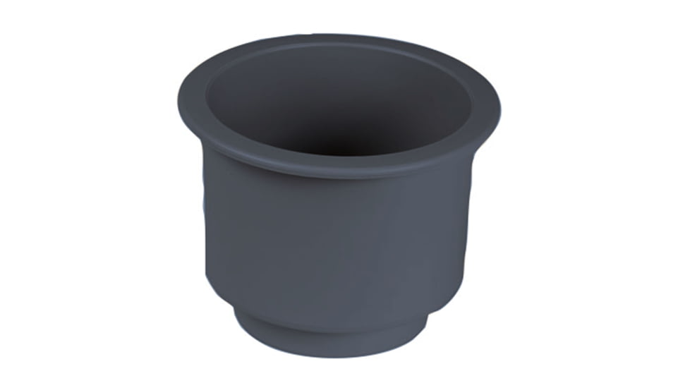 Beckson Super Size Series Recessed Drink Holder - 3-7/8 Hole Cut x 3-1/4 Depth, Black, GH43-B1-U