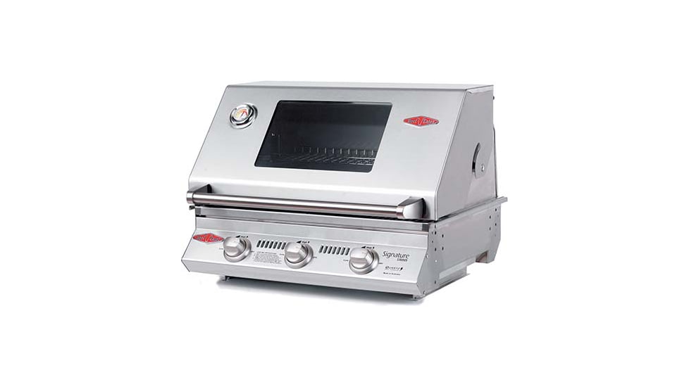 BeefEater Signature S3000SS Premium Built-In Barbecue, 3 Burner, Steel, 12830S
