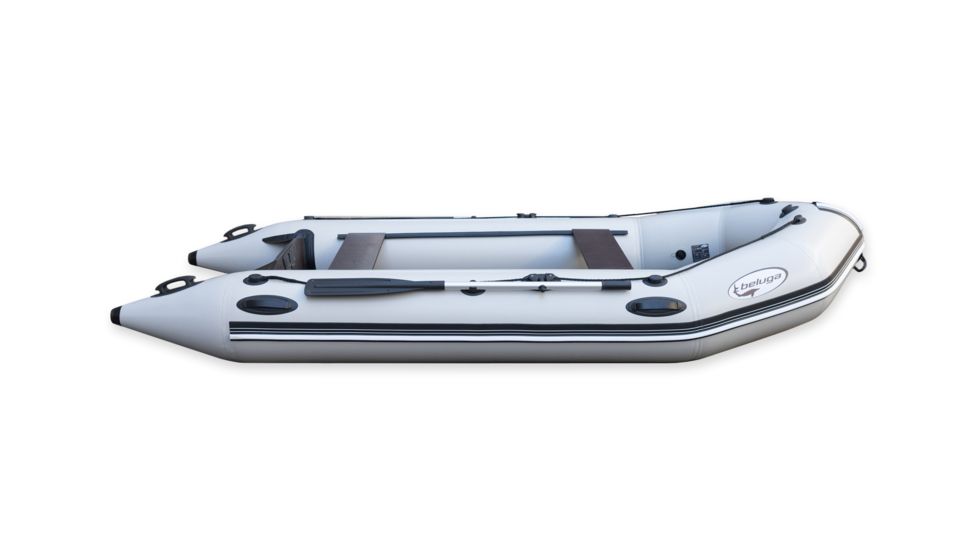 Beluga Boats 12 Feet Inflatable Boat, 5 Person, Light Gray C-12FFDGREY