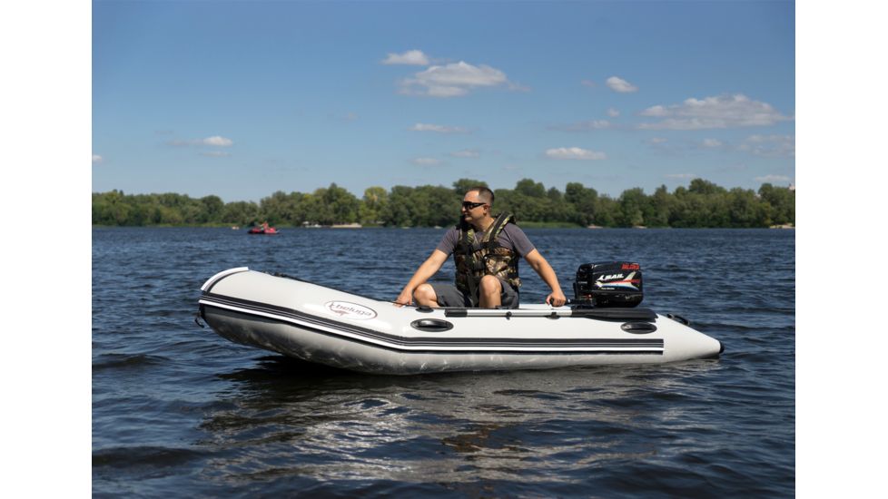 Beluga Boats 12 Feet Inflatable Boat, 5 Person, Light Gray C-12FFDGREY
