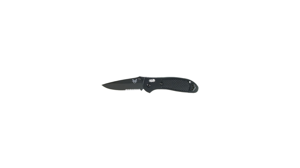 Benchmade 551 Griptilian Folding Knife, ComboEdge/ BK1 Coated Blade/ Black Handle, Clam Pack 551SBKCP