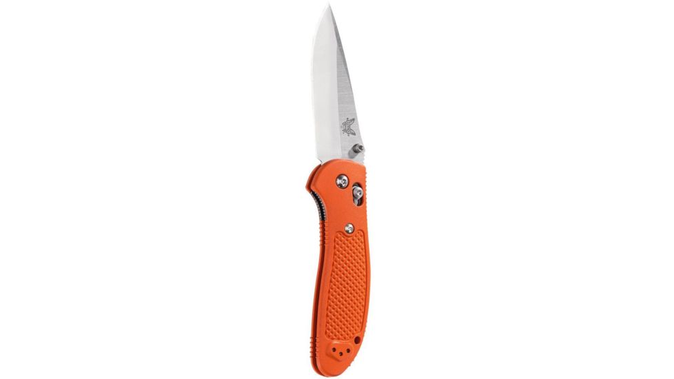 Benchmade 551 Griptilian Pardue Knife, Plain Edge Corrosion Resistant Blade &amp; Orange Handle 551H2O