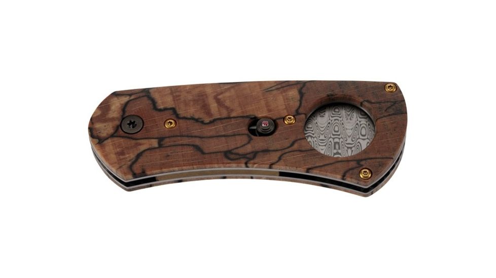 Benchmade Cigar Cutter Folding Knife, 4.185 in, Damasteel, Brown 1500-193