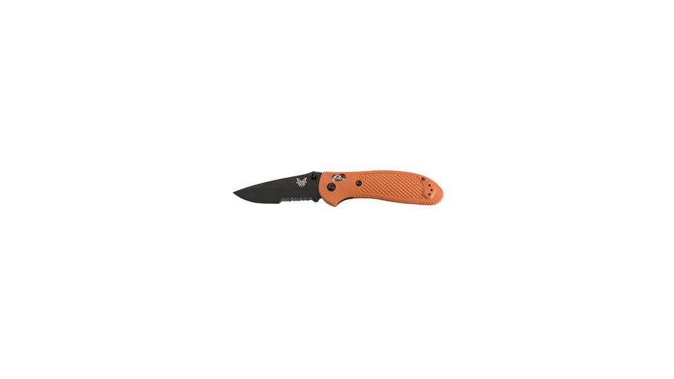Benchmade 551 Griptilian Knife by Pardue Design w/ Combo Edge BK1 Coated Blade &amp; Orange Handle 551SBK-ORG
