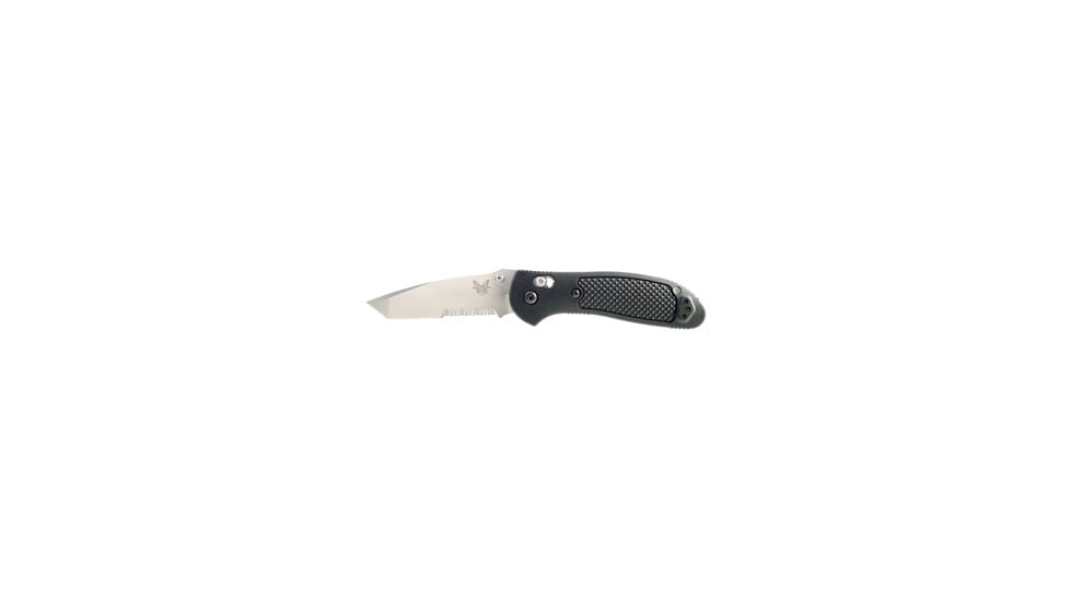 Benchmade Griptillian Tanto Folding Knife, Combo Edge, Satin Blade, Black Handle 553S