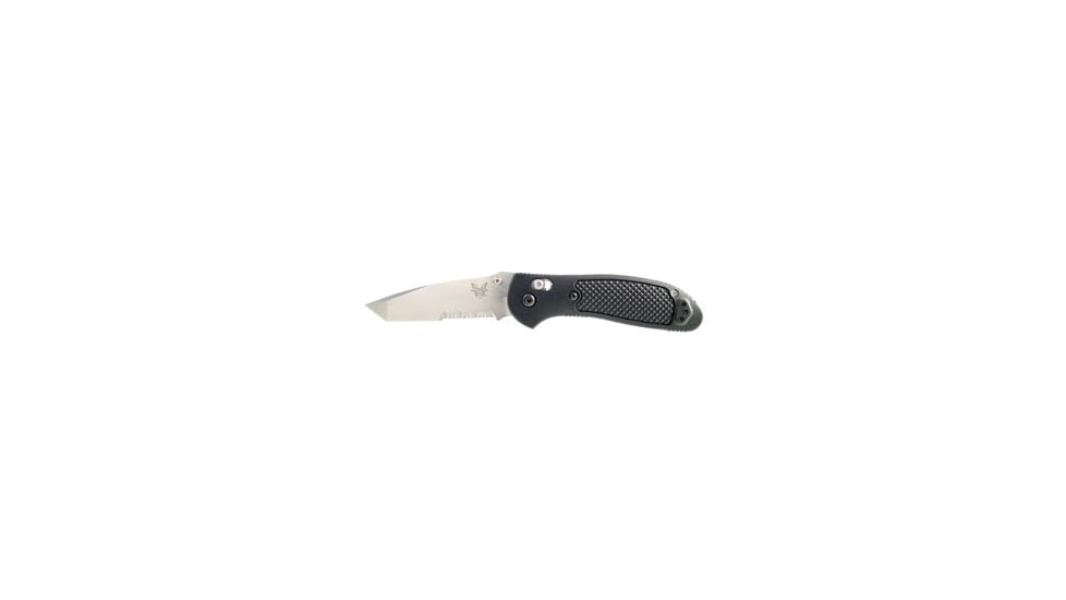 Benchmade Griptillian Tanto Folding Knife, Combo Edge, Satin Blade, Black Handle 553S