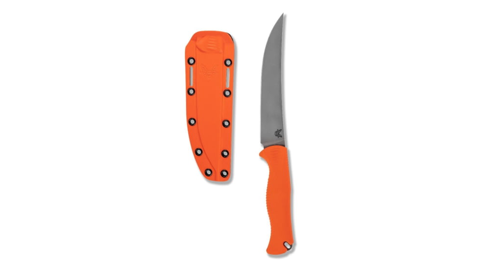 Benchmade Meatcrafter MLD Fixed Blade Kitchen Knife, 6.08in CPM-154 Trailing Point Blade, Santoprene Handle, 15500