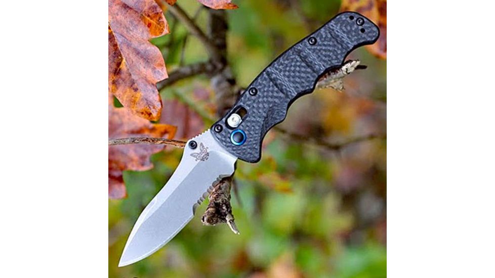 Benchmade Nakamura AXIS ComboEdge Folding Knife, Black 484S-1