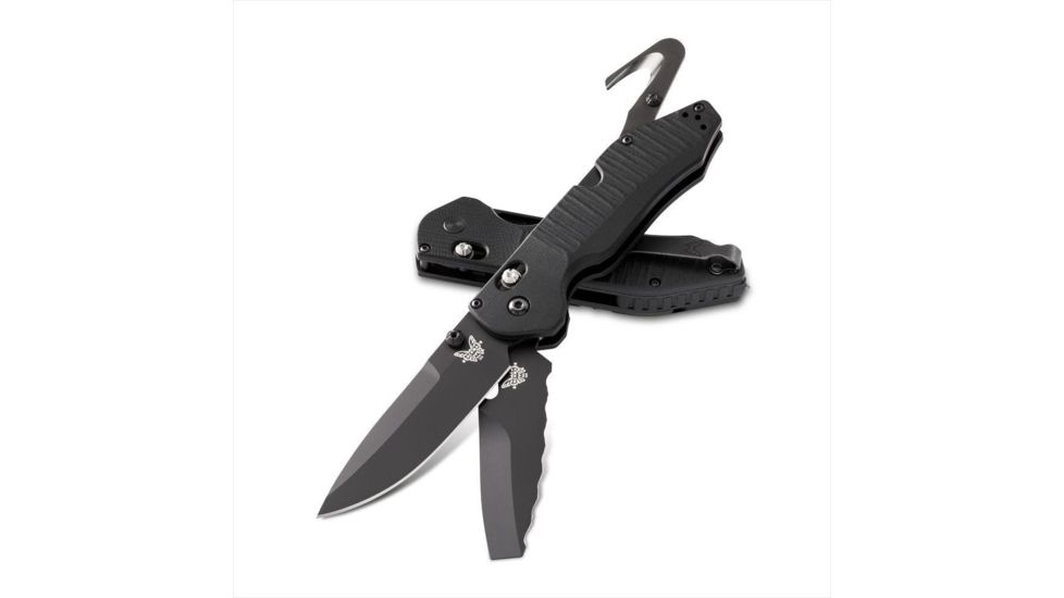 Benchmade Outlast Folding Knife, Axs, Drop Point Black Blade, G10 Black Handle, 365BK