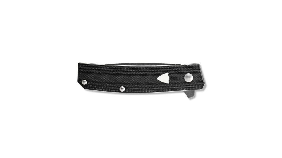 Benchmade Tengu Flipper Folding Knife, 2.77in, Tanto, Black Contoured G10 Handle with white G10 Base layer, 601