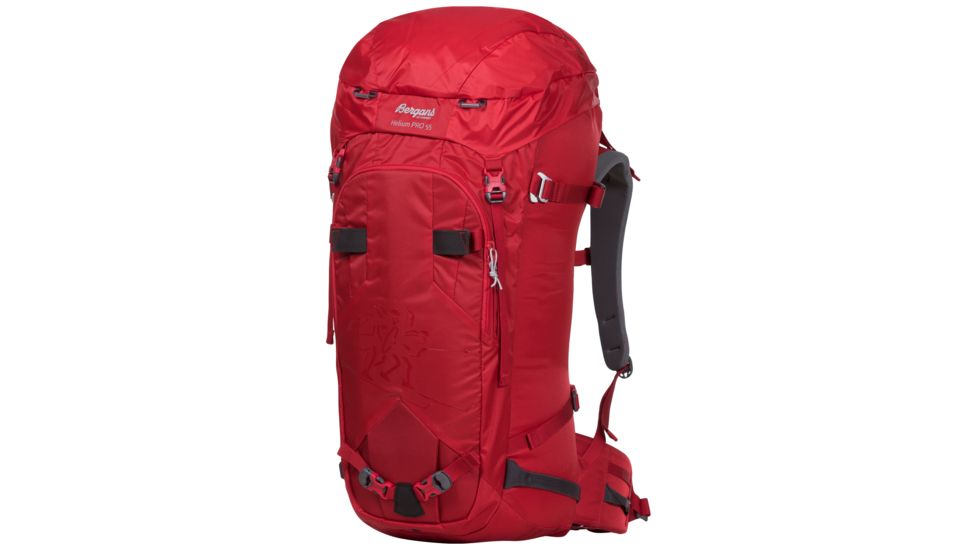 Bergans of Norway Helium PRO 55 L Backpack - Men's-Red/Solid Grey
