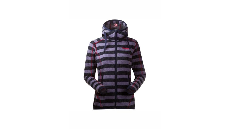 Bergans of Norway Humle Jacket - Women's-Light Primula/Navy Striped/Red-Large