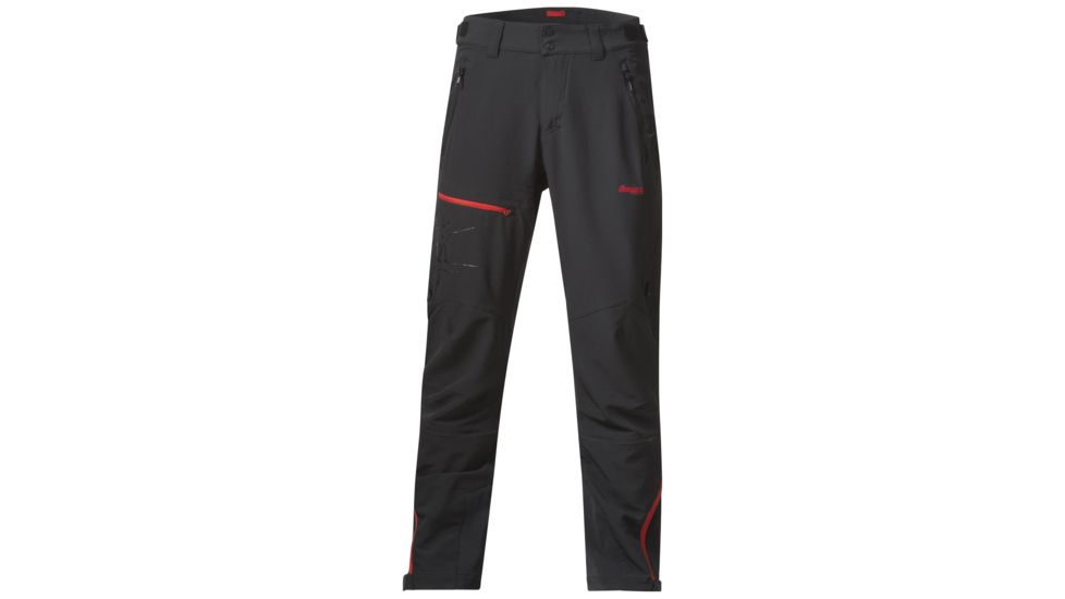 Bergans of Norway Osatind Pant - Mens-Black/Bright Red-Large-Regular Inseam
