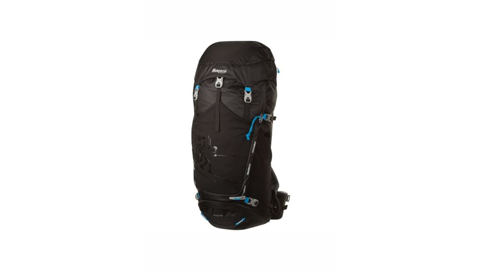 Bergans of Norway Rondane 46 L Backpack-Black/Bright Sea Blue
