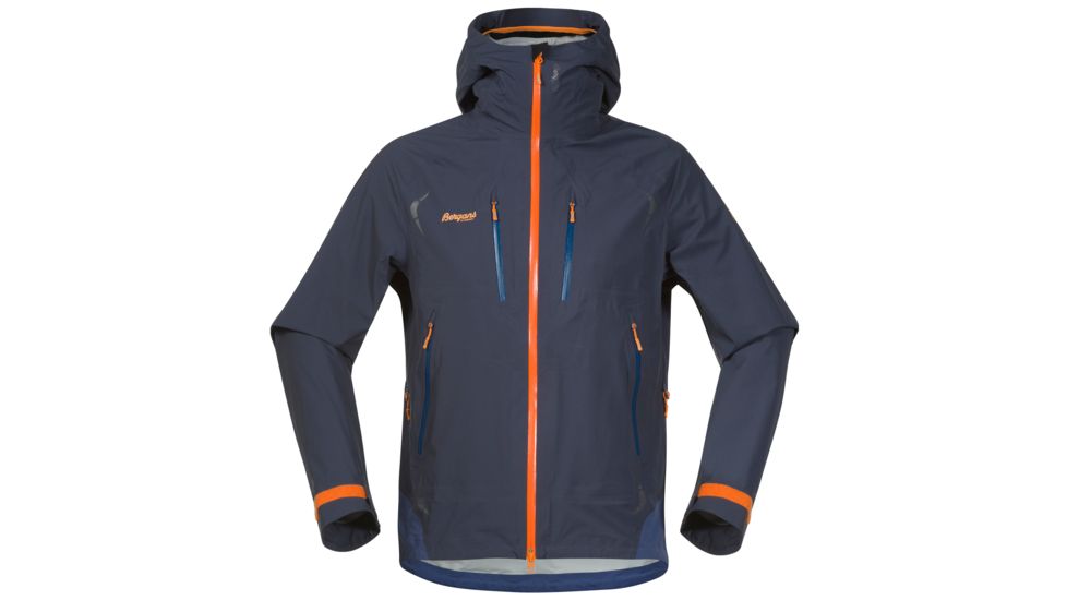Bergans of Norway Storen Jacket - Men's-Night Blue/Dusty Blue/Pumpkin-Large