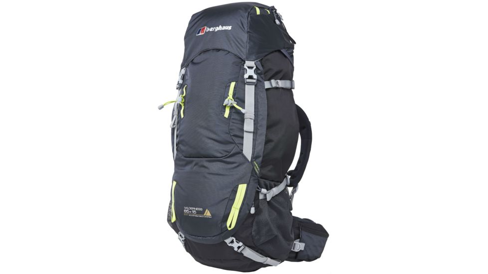 Wilderness 65 / 15 Rucksack -Carbon/Jet Black/Bright Lime-65 L
