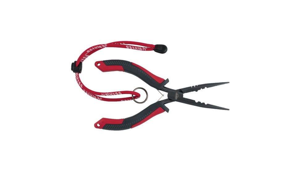 Berkley 6in XCD Straight Nose Pliers, Red/Gray/Black, 1402791