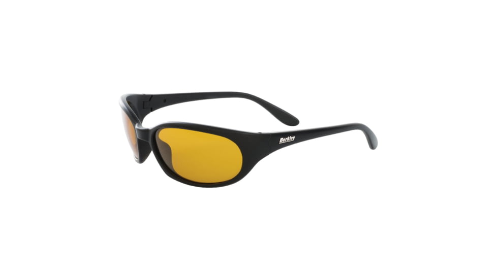 Berkley Eufaula Sunglasses, Matte Black Frame, Amber Lens, 1416022