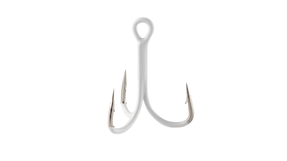 Berkley Fusion19 EWG Treble Hooks, 6, White, FSN19EWGTR6-WH