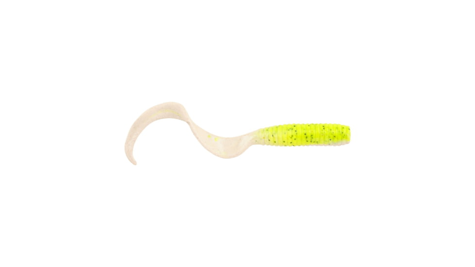 Berkley Gulp! Grub Soft Bait, 4in, Chartreuse Pepper Neon, 1545479