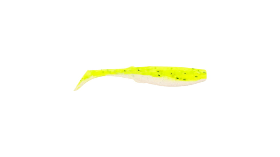 Berkley Gulp! Saltwater Paddleshad Soft Bait Lures, 4in, 4 Pack, Chartreuse Pepper Neon, 1520444
