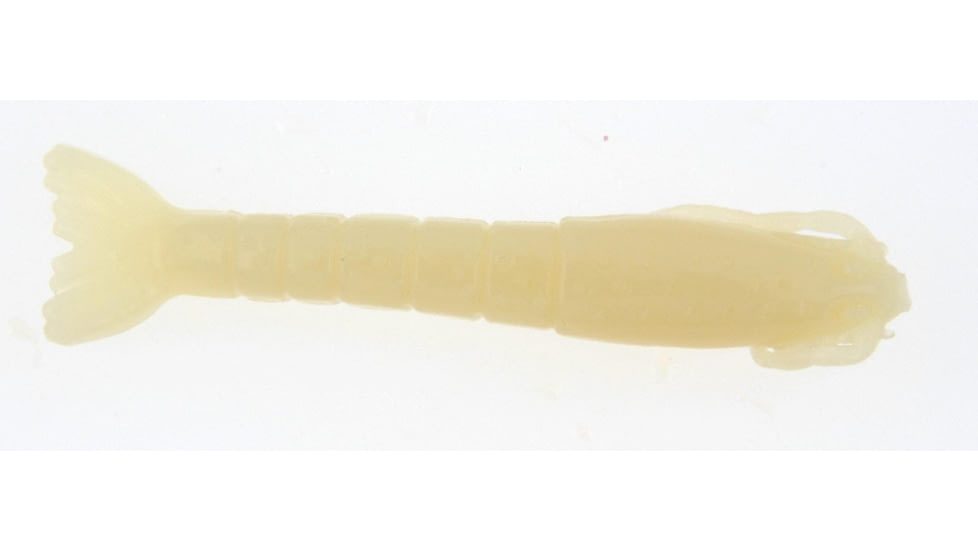 Berkley Gulp! Saltwater Shrimp Soft Bait, 2in, 8 Pack, Glow, 1120297