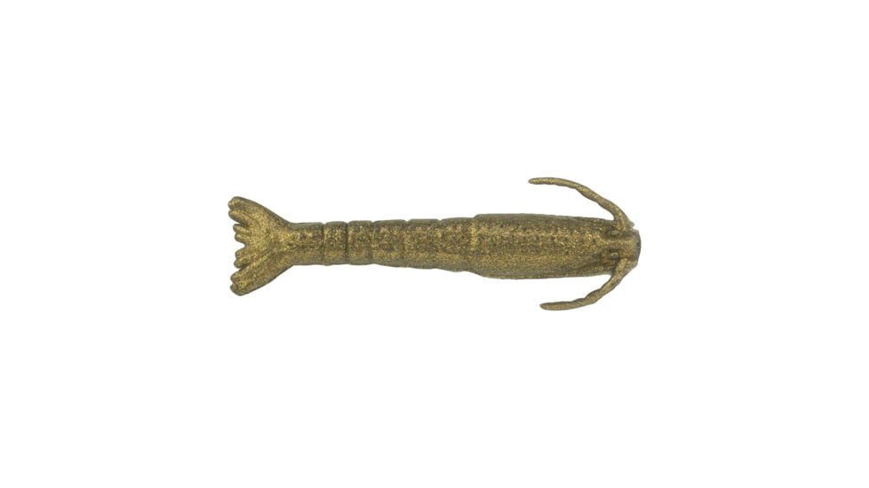 Berkley Gulp! Saltwater Shrimp Soft Bait, 3in, 6 Pack, Fools Gold, 1573127