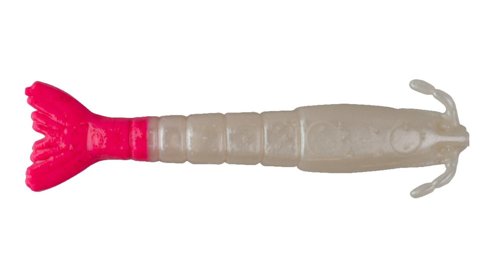 Berkley Gulp! Saltwater Shrimp Soft Bait, 3in, 6 Pack, Pearl White/Pink, 1294784