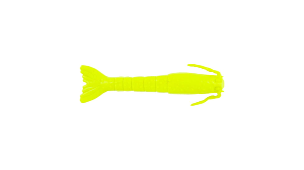 Berkley Gulp! Saltwater Shrimp Soft Bait, 4in, 8 Pack, Chartreuse, 1509658