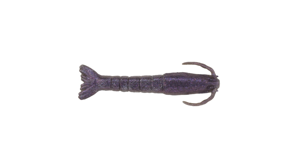 Berkley Gulp! Saltwater Shrimp Soft Bait, 4in, 8 Pack, Purple Chrome, 1573130
