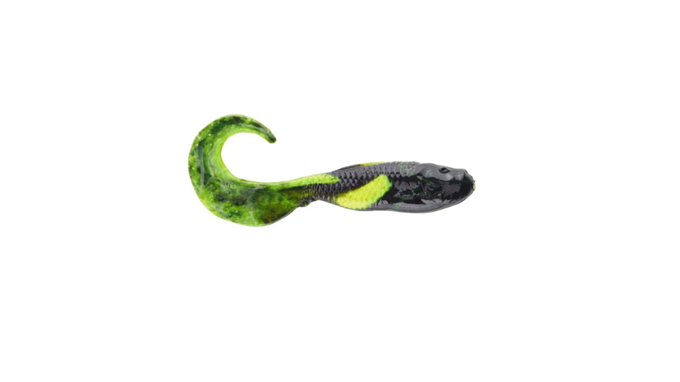Berkley Gulp! Saltwater Swimming Mullet Soft Bait, 4in, 10 Pack, Black Chartreuse Fuze, 1521183
