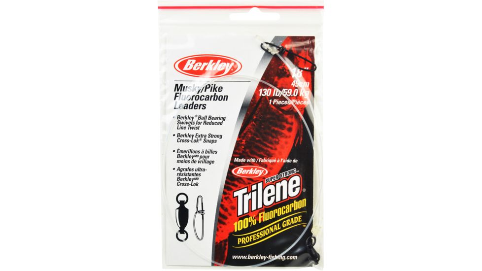 Berkley Musky/Pike Fluorocarbon Leaders, 130 lb, 18in. 177088