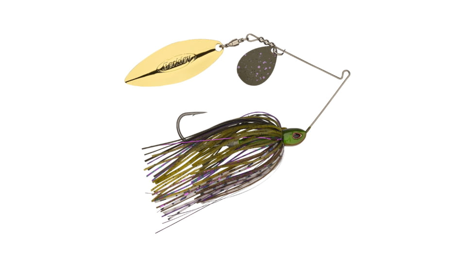 Berkley Power Blade Compact Colorado/Willow Spinnerbait, 1/2oz, Bama Bream/Green Pumpkin + Gold, 1570610