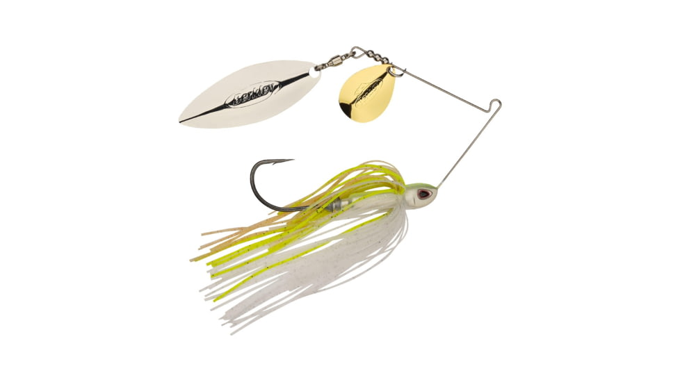 Berkley Power Blade Compact Colorado/Willow Spinnerbait, 1/2oz, E2 Magic/Gold + Silver, 1570604