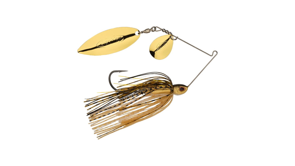 Berkley Power Blade Compact Colorado/Willow Spinnerbait, 1/2oz, Golden Shiner/Gold + Gold, 1570608