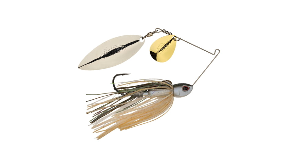 Berkley Power Blade Compact Colorado/Willow Spinnerbait, 1oz, Herring/Gold + Silver, 1570623