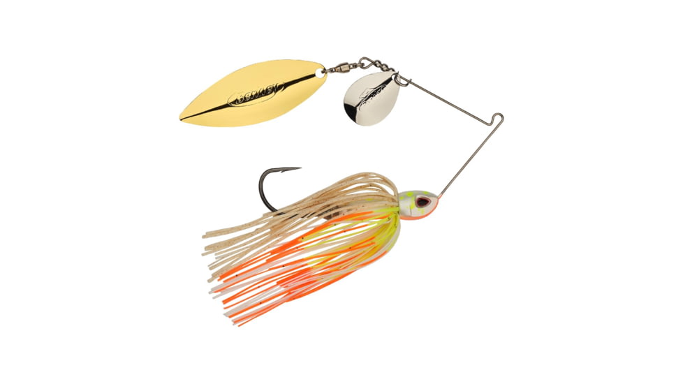 Berkley Power Blade Compact Colorado/Willow Spinnerbait, 3/4oz, Coleslaw/Silver + Gold, 1570618