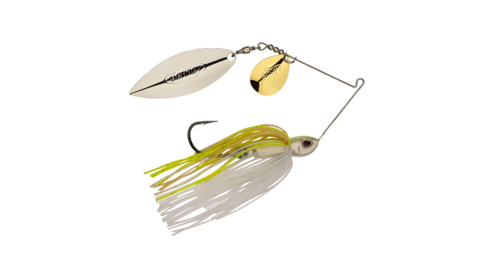 Berkley Power Blade Compact Colorado/Willow Spinnerbait, 3/4oz, E2 Magic/Gold + Silver, 1570616