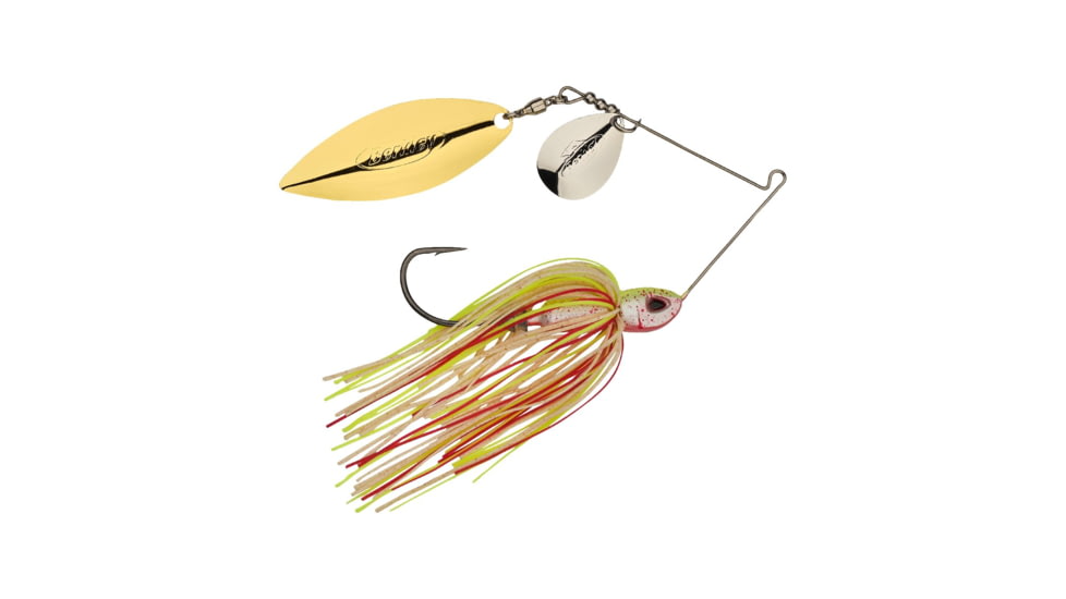 Berkley Power Blade Compact Colorado/Willow Spinnerbait, 3/4oz, Hot Slaw/Silver + Gold, 1570617