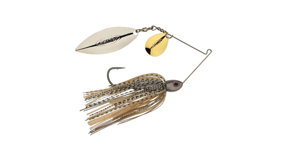 Berkley Power Blade Compact Colorado/Willow Spinnerbait, 3/4oz, Silver Bullet/Gold + Silver, 1570620