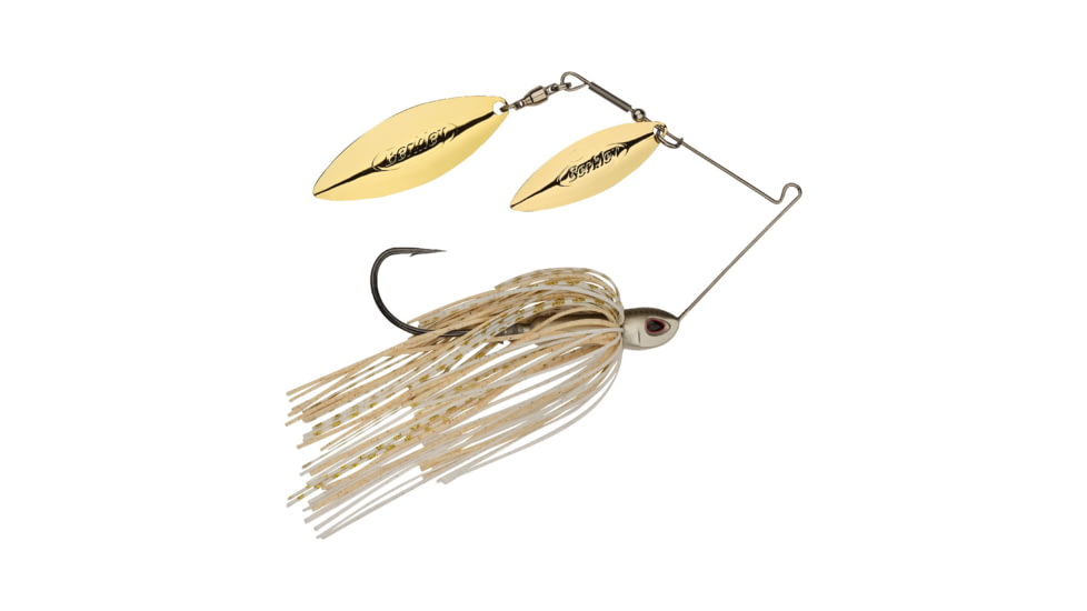 Berkley Power Blade Compact Double Williw Spinnerbait, 1/2oz, Crypto/Gold + Gold, 1570649