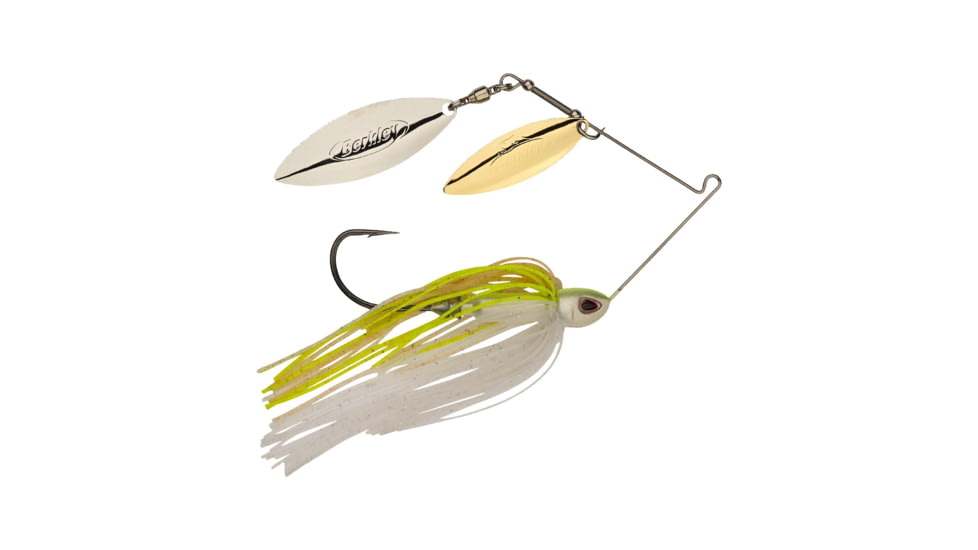 Berkley Power Blade Compact Double Williw Spinnerbait, 1/2oz, E2 Magic/Gold + Silver, 1570643
