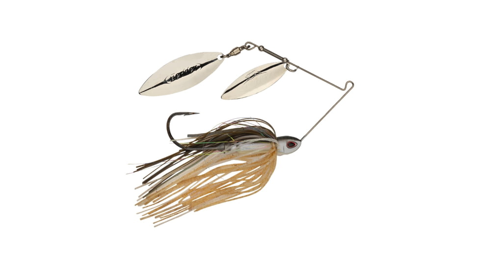 Berkley Power Blade Compact Double Williw Spinnerbait, 1/2oz, Herring/Silver + Silver, 1570645