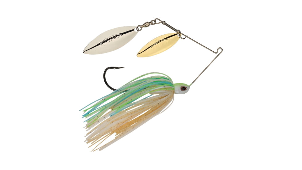 Berkley Power Blade Compact Double Williw Spinnerbait, 1/2oz, Pretty One/Gold + Silver, 1570651