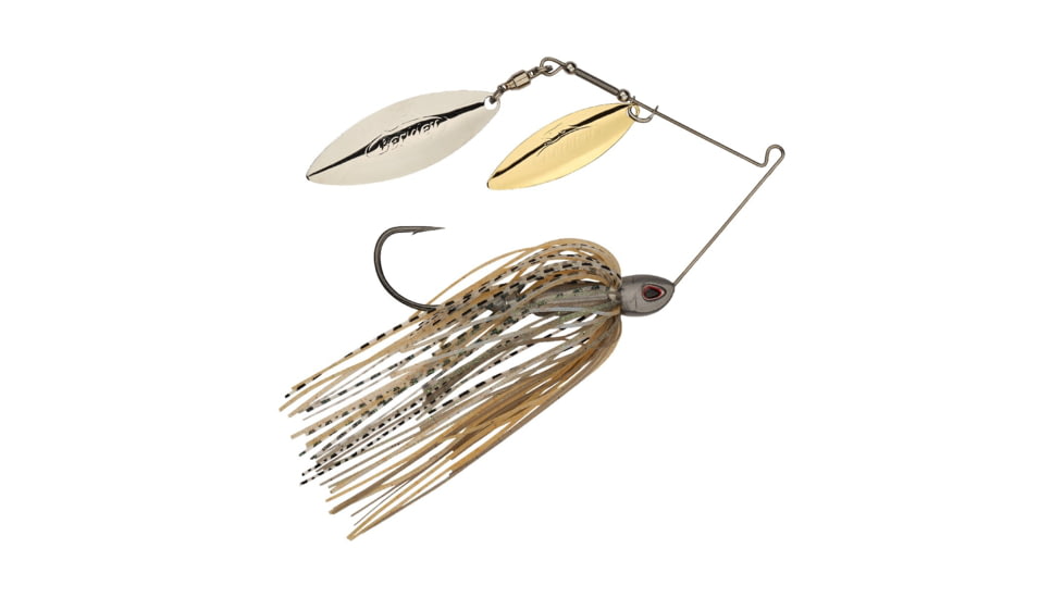 Berkley Power Blade Compact Double Williw Spinnerbait, 1/2oz, Silver Bullet/Gold + Silver, 1570648